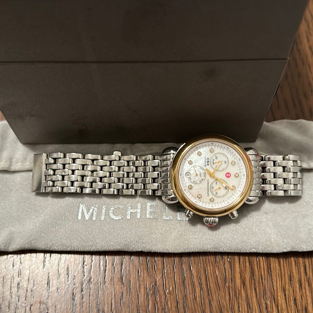 Michele CSX Diamond Chronograph Watch